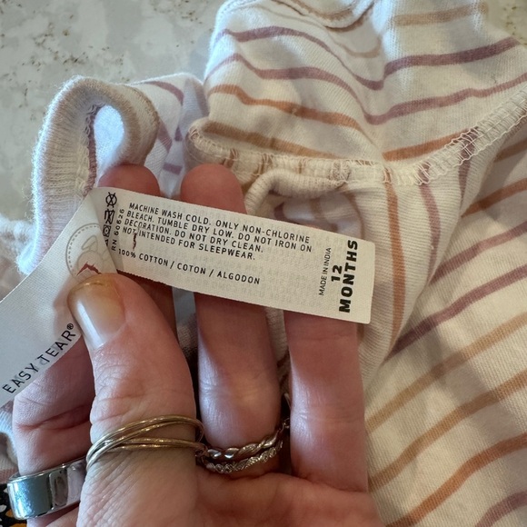 12M- Grand Canyon National Park Striped Baby Onesie - Orange Butterfly - Picture 5 of 6